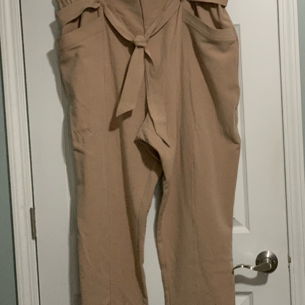 SO Tan Women's Jumpsuit with Tie Waist